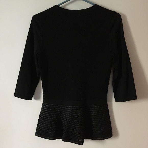 Genuine CHANEL Black Peplum Sweater S/M - Picture 3 of 6